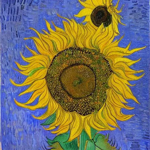 sunflower drawn by van gogh OpenArt