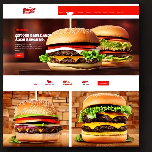 Prompt: burger restaurant website