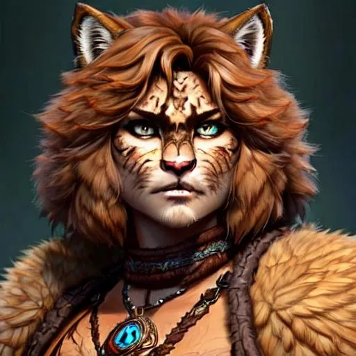 humanoid hybrid, mountain lion, dungeons and dragons... | OpenArt