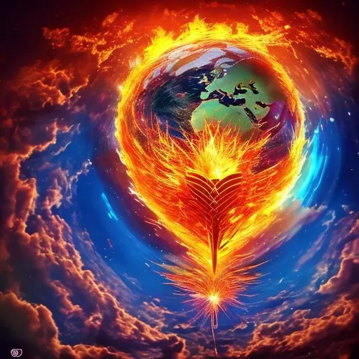 Prompt: Set free the fire in your heart, mother earth. Take us back to the start