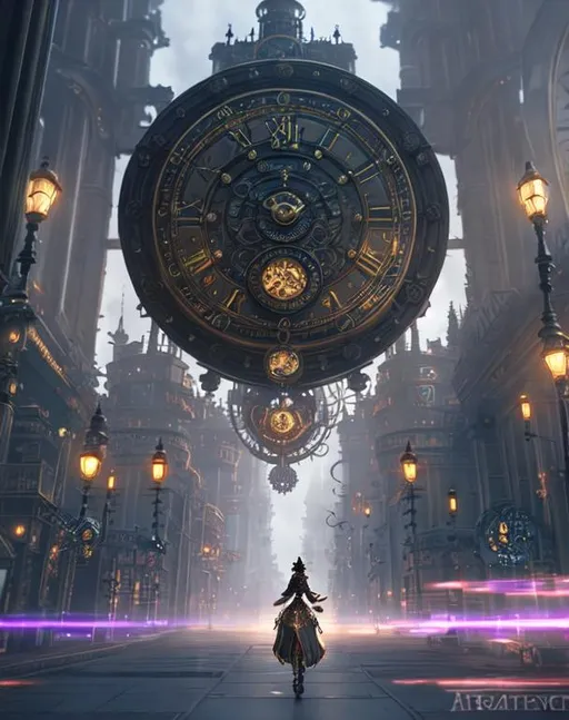 Prompt: steampunk female, front, wearing body accessories, epic Instagram, artstation, hyperdetailed intricately detailed , unreal engine, fantastical, intricate detail, splash screen, complementary colors, fantasy concept art, 8k, deviantart masterpiece, oil painting, heavy strokes, glowing clocktower sphere, full body