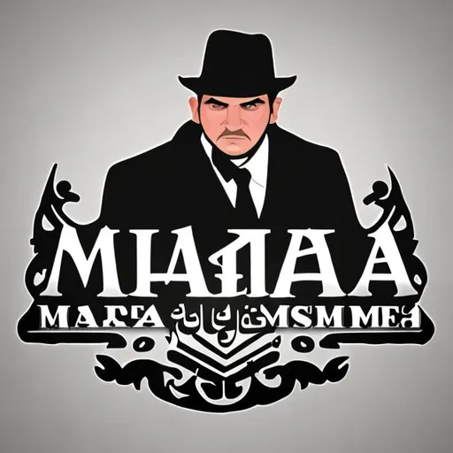 Prompt: Mohsen and Shahab name logo for mafia game 