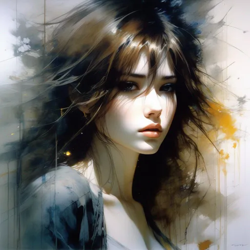 Prompt: Anime,full body, shiny skin, detailed face, detailed eyes, insanely detailed, brown hair, hazle eyes. concept art by Stephen Gammell, Pino Daheny, Jeremy Mann, Alex Maleev, Carne_Griffiths, 32k, studio cinematic lighting, oil on canvas, fine art, super efficient light, crisp focus, graininess, feeling of passion, ideal body proportions.