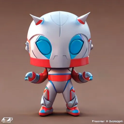 Prompt: tiny cute Ultraman toy, standing character, soft smooth lighting, soft pastel colors, skottie young, 3d blender render, polycount, modular constructivism, pop surrealism, physically based rendering, square image