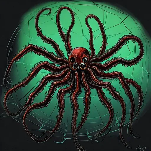 Prompt: lovecraftian arachnid