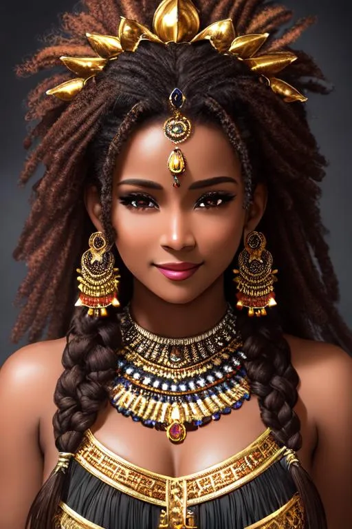 Prompt: UHD, hd , 8k, , hyper realism, Very detailed, panned out view, horror, creepy, Lovecraftian nightmare world,  extremely beautiful Brown skinned woman, smiling, sleeveless, brown hair, brown eyes, tears running down face, wearing tribal cueitl, ethereal, sad, jewelry set balayage wild hair, royal vibe, highly detailed, watery eyes,tears running down face, highly detailed face, digital painting, Trending on artstation , HD quality, tan skin,artgerm, by Ilya Kuvshinov tentacles surround her,  Lovecraftian atmosphere, tentacles surround the background,  art by Ilya Kuvshinov 