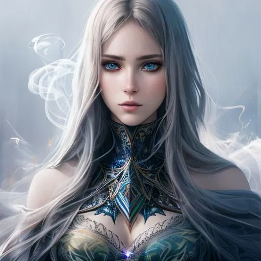 Prompt: dramatic potrat of a high tech weapon,, drastic, realistic smoke, 
((art by Agnes Cecile)), upper body, fantasy theme, (young female ), (((clear skin))), Heterochromia iridum, (((beautiful intricate detailed face and eyes))), (muted colors), heavy outlines, Surreal, intricate wizard clothes, UHD, 8K, high fantasy, ultra realistic
