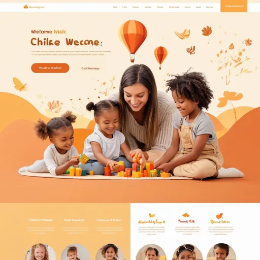 Prompt: Create a visually inviting Welcome Banner for a reciprocal childcare arrangement platform homepage. Incorporate warm colors and friendly visuals that convey a sense of community. Include elements that make users feel welcome and encourage them to explore the platform.