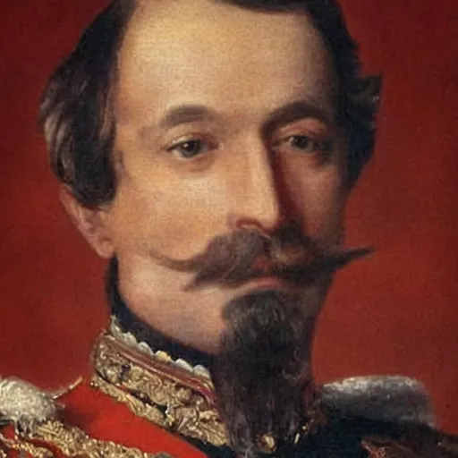 Prompt: napoleon III  Emperor  with mustache and goatee ultra-defined portrait