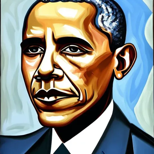 Prompt: Barack Obama painted by Pablo Picasso