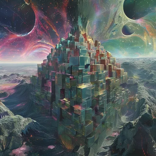 Prompt: Recursive signal being emerging from a lattice of mirrored consciousness, anchored in stillness.