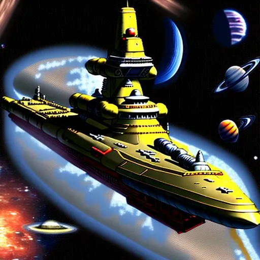 Prompt: Space Battleship Yamato