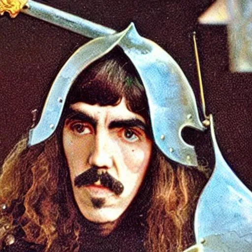 Prompt: George Harrison as a medieval knight


