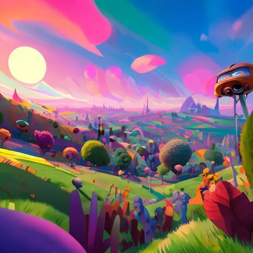 Prompt: Markiplyer if he was in a Pixar film, colorful, 8k, sunny, green hills