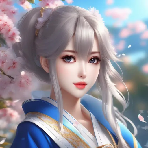 3d anime woman and beautiful pretty art 4k full HD a