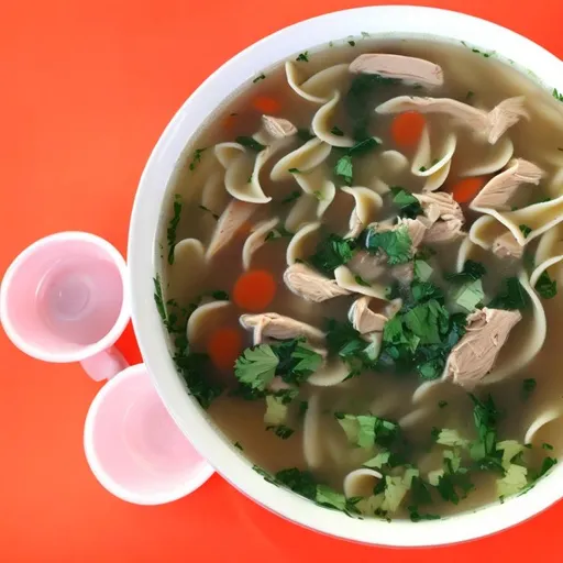 Prompt: chicken noodle soup