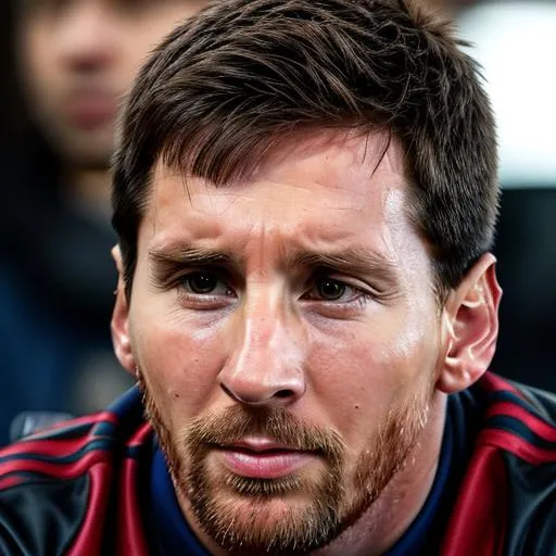 Prompt: Messi crying