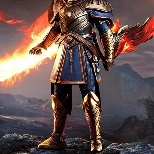 Prompt: 16 year old Greek god Apollo  moon behind him  red lightning and fire coming out of his hands bronze armor  good face demonic eyes ultra realistic ultra 4k hd