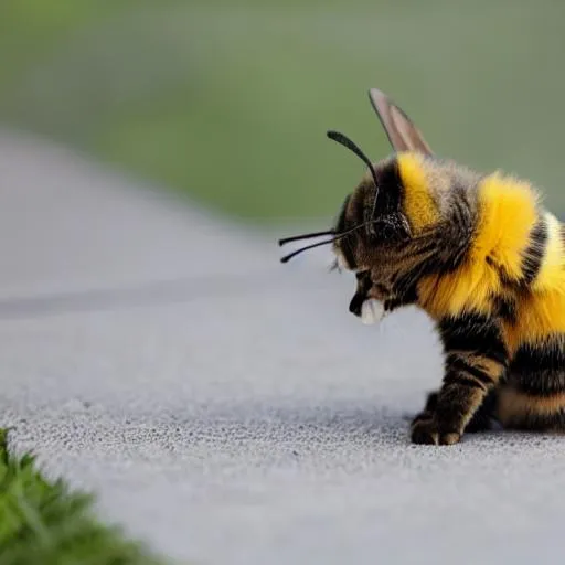 Prompt: cat bee