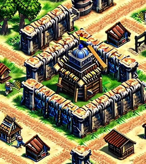 Prompt: Isometric, Age of Empires II Definitive Edition, gameplay.