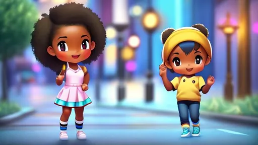 Prompt: Cute tiny hyper realistic Anime little african american girl,  from pokemon, chibi, cartoon, cinematic lighting effect, charming, 3D vector art, cute and quirky, fantasy art, bokeh, hand-drawn, digital painting, soft lighting, isometric style, 4K resolution, photorealistic rendering, highly detailed clean, vector image, photorealistic masterpiece,

