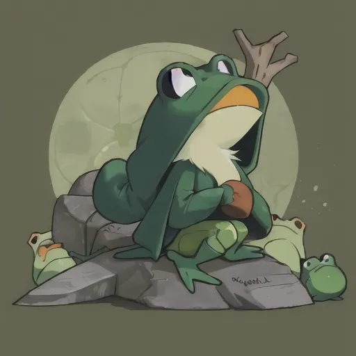 Prompt: Hermit the frog