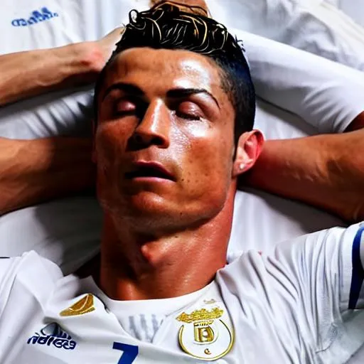 Prompt: Cristiano Ronaldo sleeping
