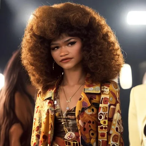 Prompt: Zendaya as a 70s Blaxxploitation movie character 