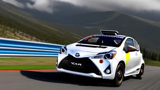 Prompt: 3d render of a toyota yaris Gazoo Racing style, rectilinear wide lens photo, very detailed, high quality resolution, octane render, shot with 16mm lens, hype photos, car in white at a mountain road, car looks like a rally car, front end has 2 mesh rectangular air intakes, much more aggressive style