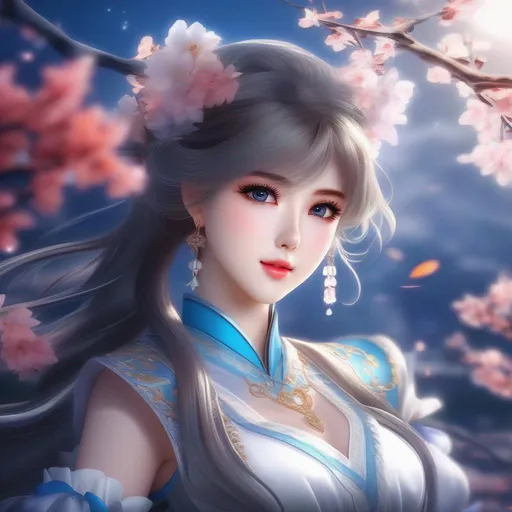 Prompt: 3d anime woman and beautiful pretty art 4k full HD lunar