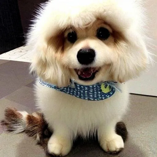 Prompt: e.g a cute fluffy dog