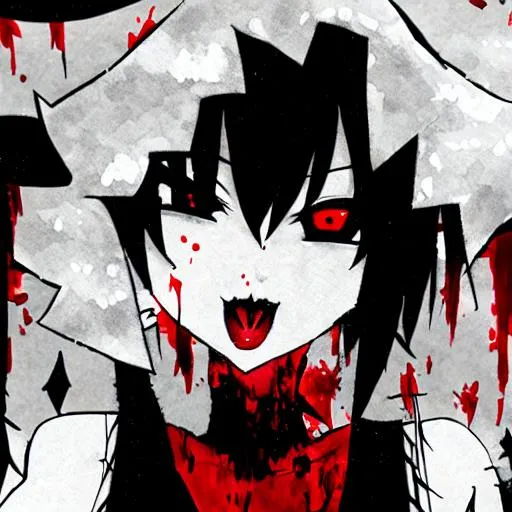 bloody anime vampire boy