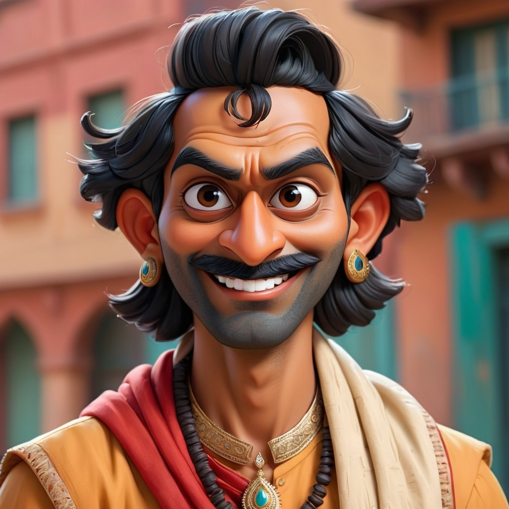 create a funny Indian guy
