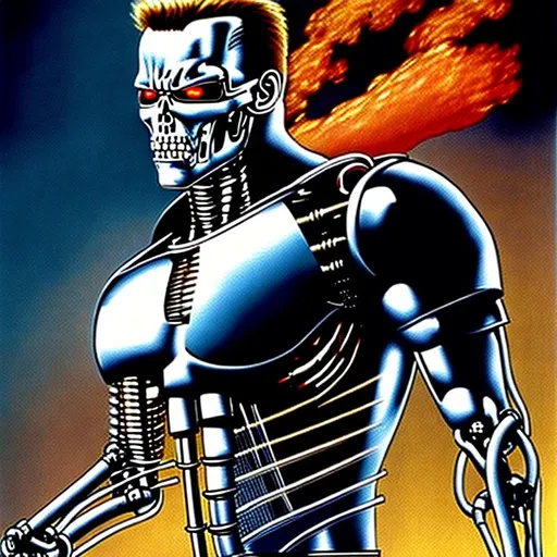 Prompt: Terminator, T-800
