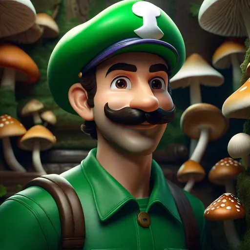 Prompt: Portrait of {Luigi's}, at {mushrooms kingdom}perfect composition, hyperrealistic, super detailed, 8k, high quality, trending art, trending on artstation, sharp focus, studio photo, intricate details, highly detailed,happy face, by greg rutkowski