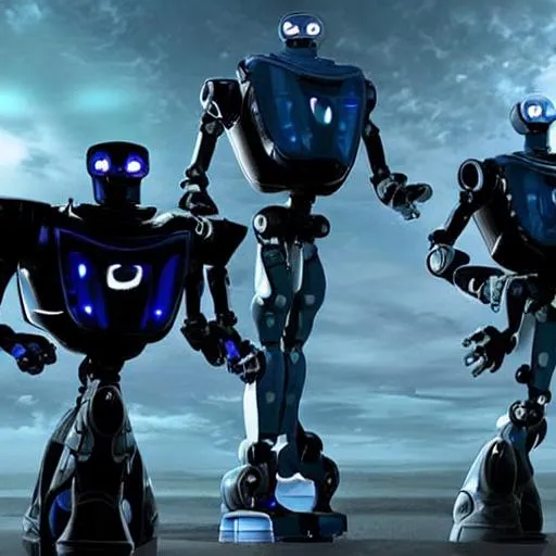 Prompt: A robot army future and scary blue eyes with punps realistic and not cartooon giant that is like in movie
Life size human dark not funny