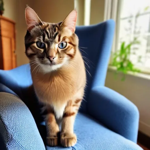 Prompt: A cat sitting in chair
