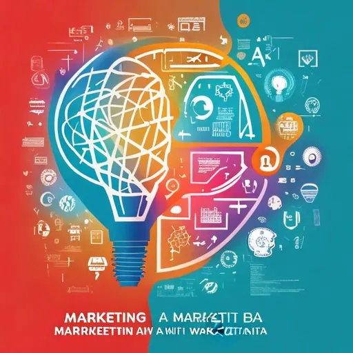 Prompt: create a poster for "marketing with Ai"