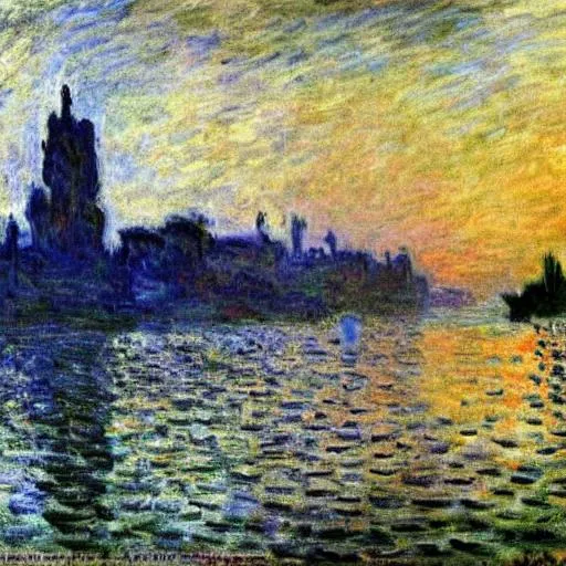 Prompt: Claude Monet: An Impressionist painter recognised for his paintings of landscapes and the effects of light on colour