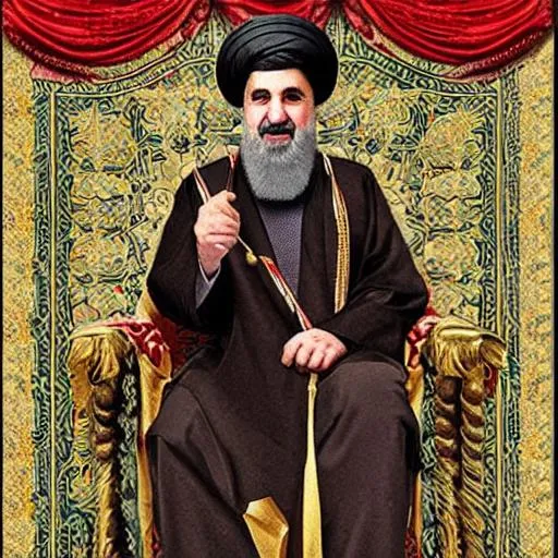 Prompt: iranian king 
