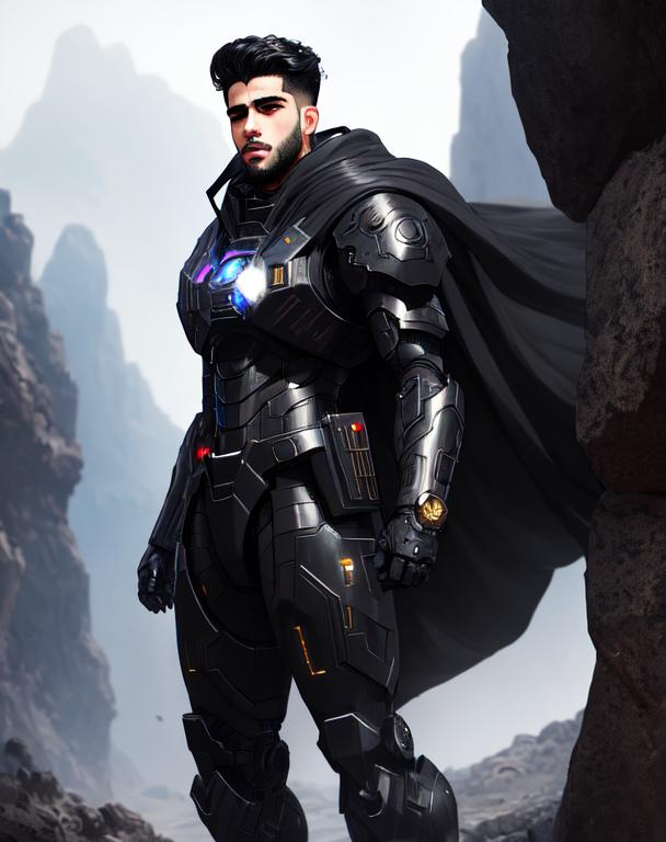 Mena Massoud 26 Years Old Black Mech Suit Determi Openart 