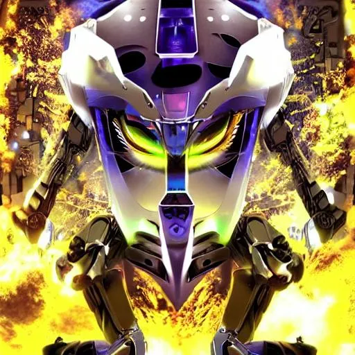 Gemini Robot with Laser Eyes, Yellow_Eyes, Overdrive... OpenArt