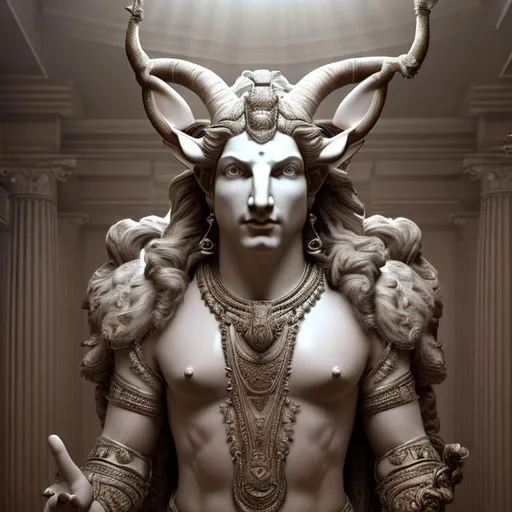 Prompt: photo realistic portrait of a god mithras, standing in the middle of the white house, ultra realistic, hyperrealism, human , scrupulous detail, excessive detail, highly real , cinematic lighting , volumetric rays, photography, ultra details, recise detail, god rays, super resolution detail , face realistic , photo, Studio lighting 