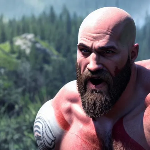 Prompt: fortnite kratos Ultra HD UHD  2K 4K 8K 12K 16K 32K 64K Photorealistic Photorealism Masterpiece Beautiful 