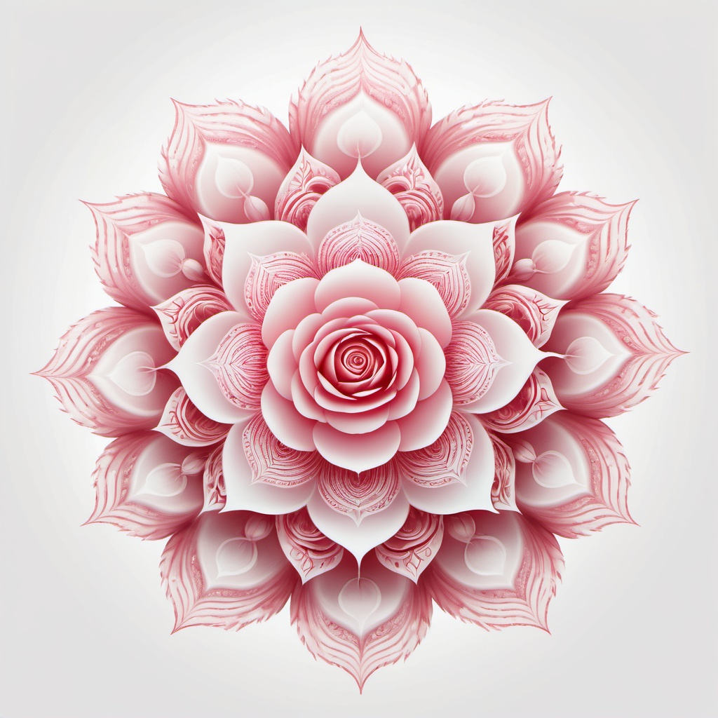 shining women in zen form like mandala rose flower,...