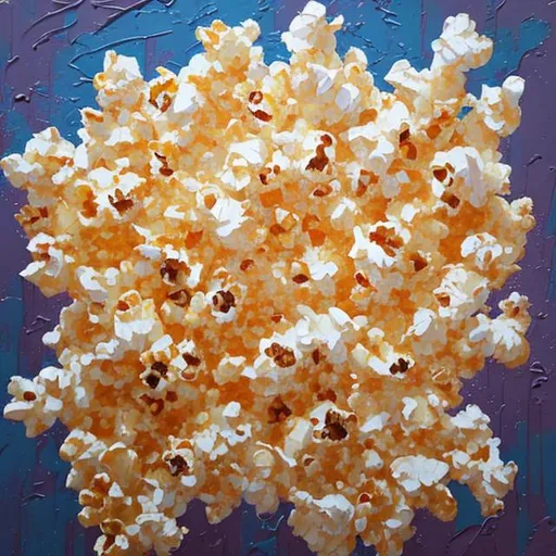 Prompt: Popcorn Abstract Painting
