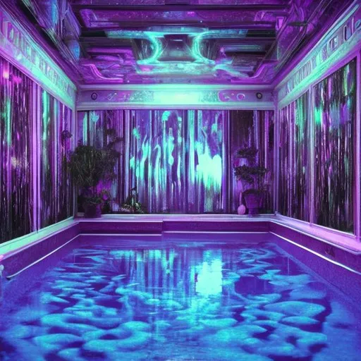 Backrooms level: 983 purple pool glow - AI Generated Artwork - NightCafe  Creator