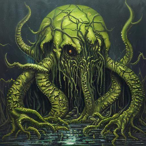 Oil Painting, Eldrich Horror, Lovecraftian, High Qua 