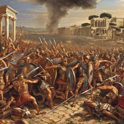 Prompt: the punic wars between rome and carthage