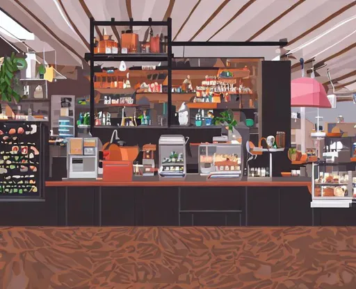Prompt: generate a cafe background

